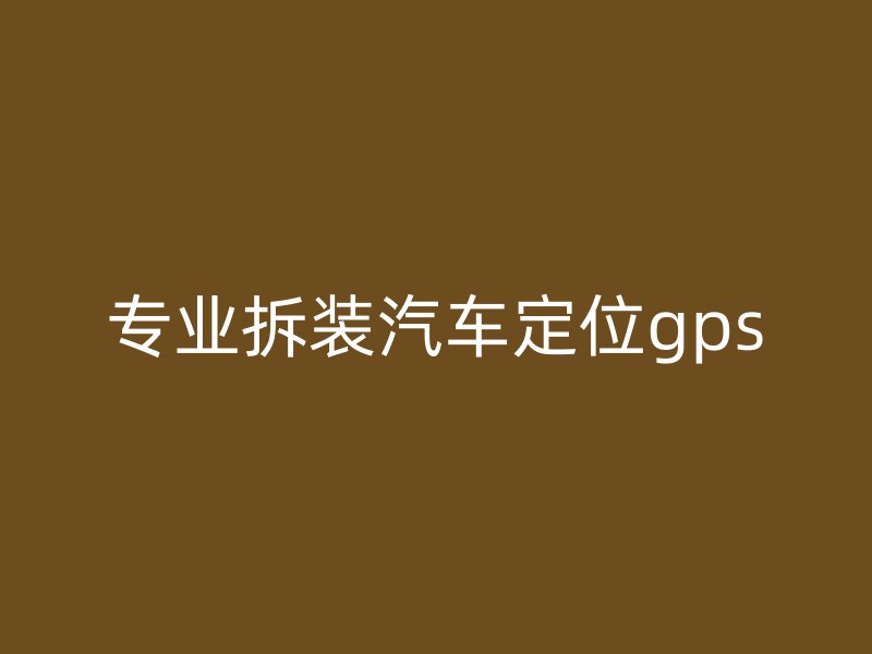 专业拆装汽车定位gps